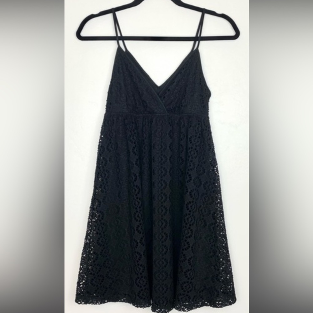 Express Little Black Lace Babydoll Dress
